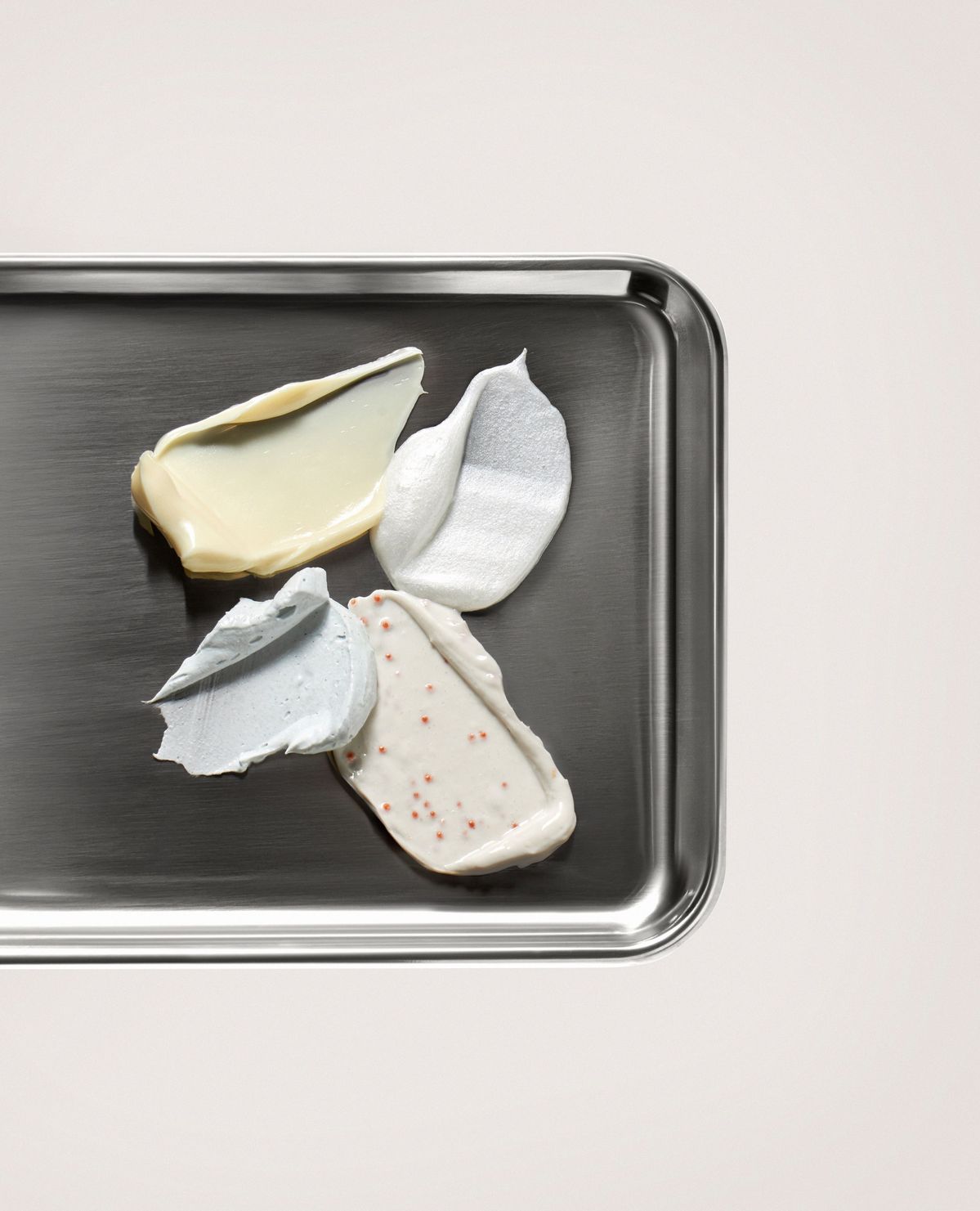Beauty textures on tray